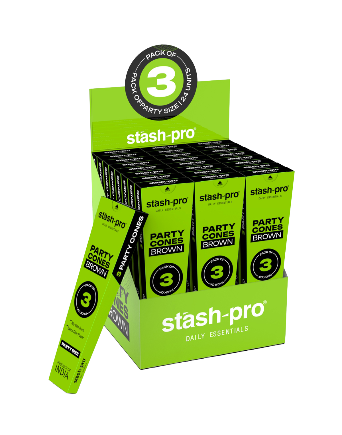 stash-pro Party Brown Pre-Rolled Cones | Stash Pro – House Party Edition