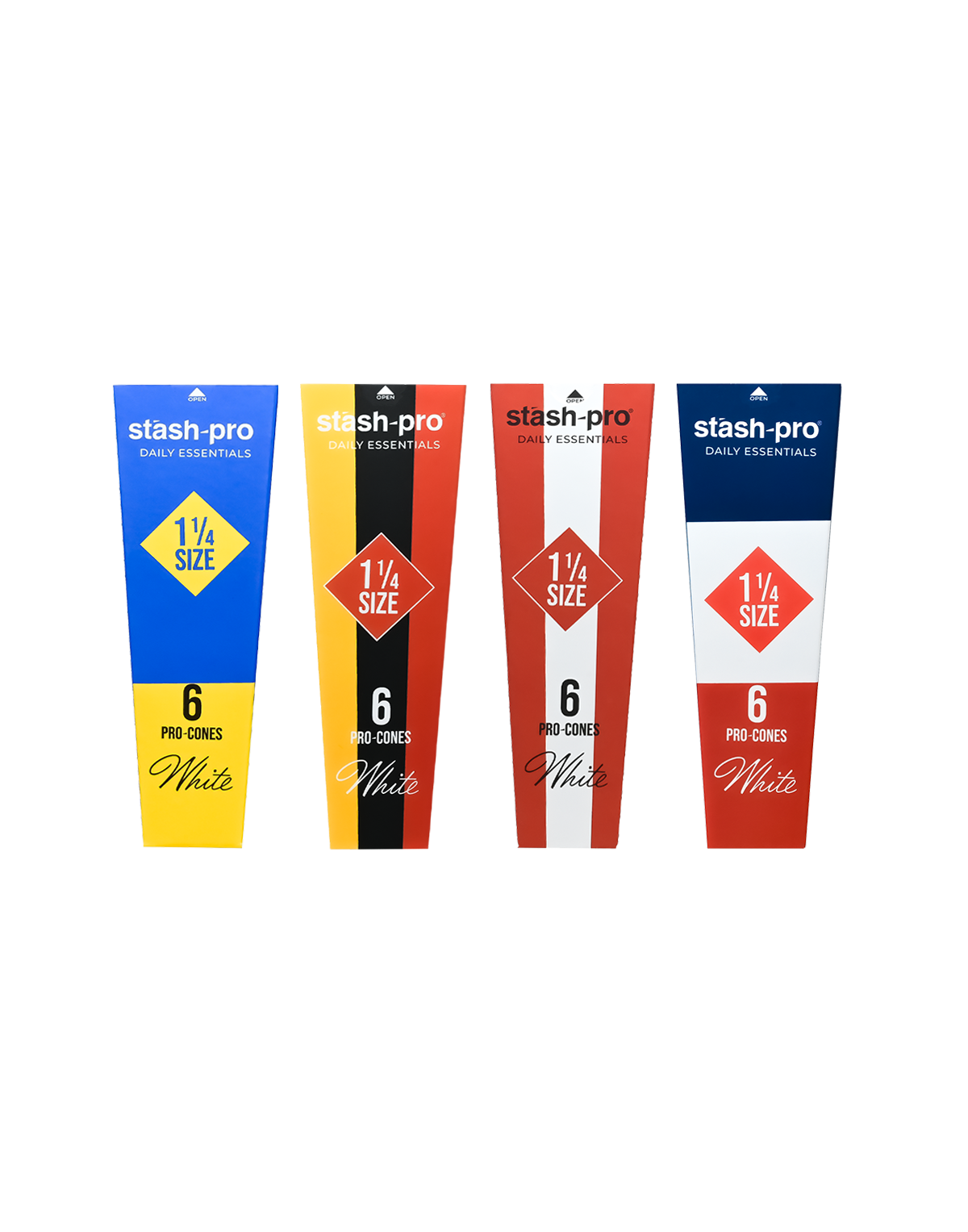stash-pro White Pre-Rolled Cones - Pack of 6 (84mm)