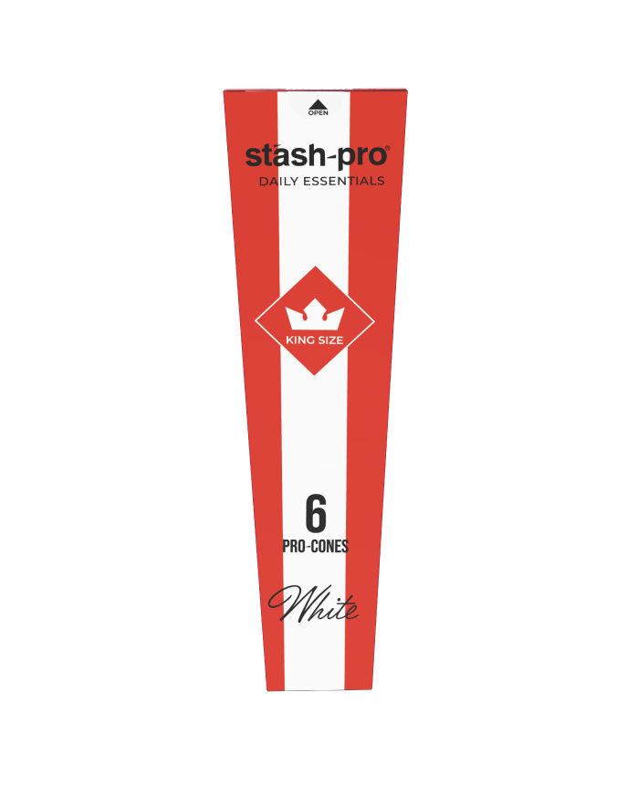 stash-pro White Pre-Rolled Cones – Pack of 6 (King Size) | Ready to Fill & Blaze