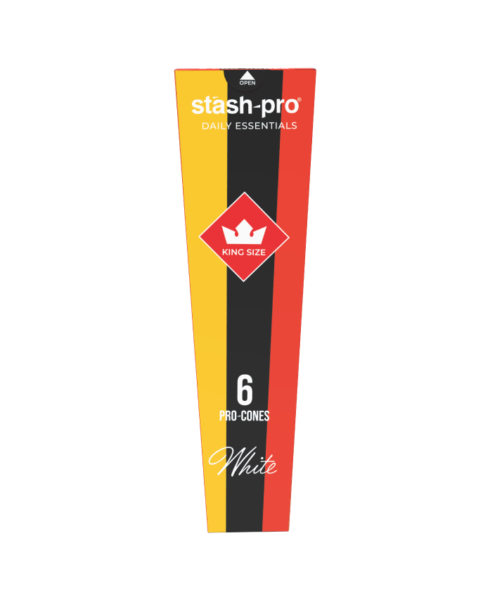 stash-pro White Pre-Rolled Cones – Pack of 6 (King Size) | Ready to Fill & Blaze