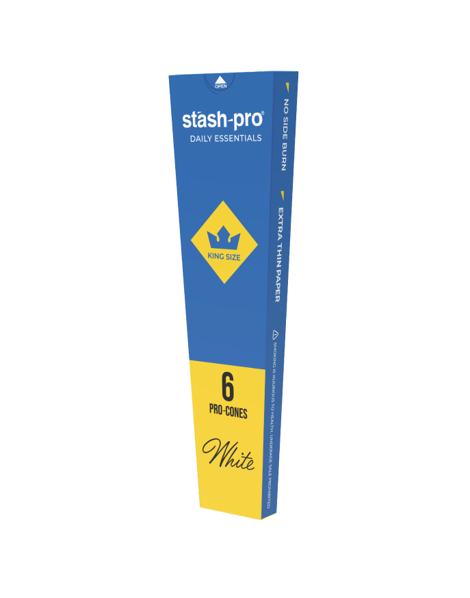 stash-pro White Pre-Rolled Cones – Pack of 6 (King Size) | Ready to Fill & Blaze
