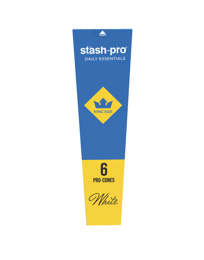 stash-pro White Pre-Rolled Cones – Pack of 6 (King Size) | Ready to Fill & Blaze