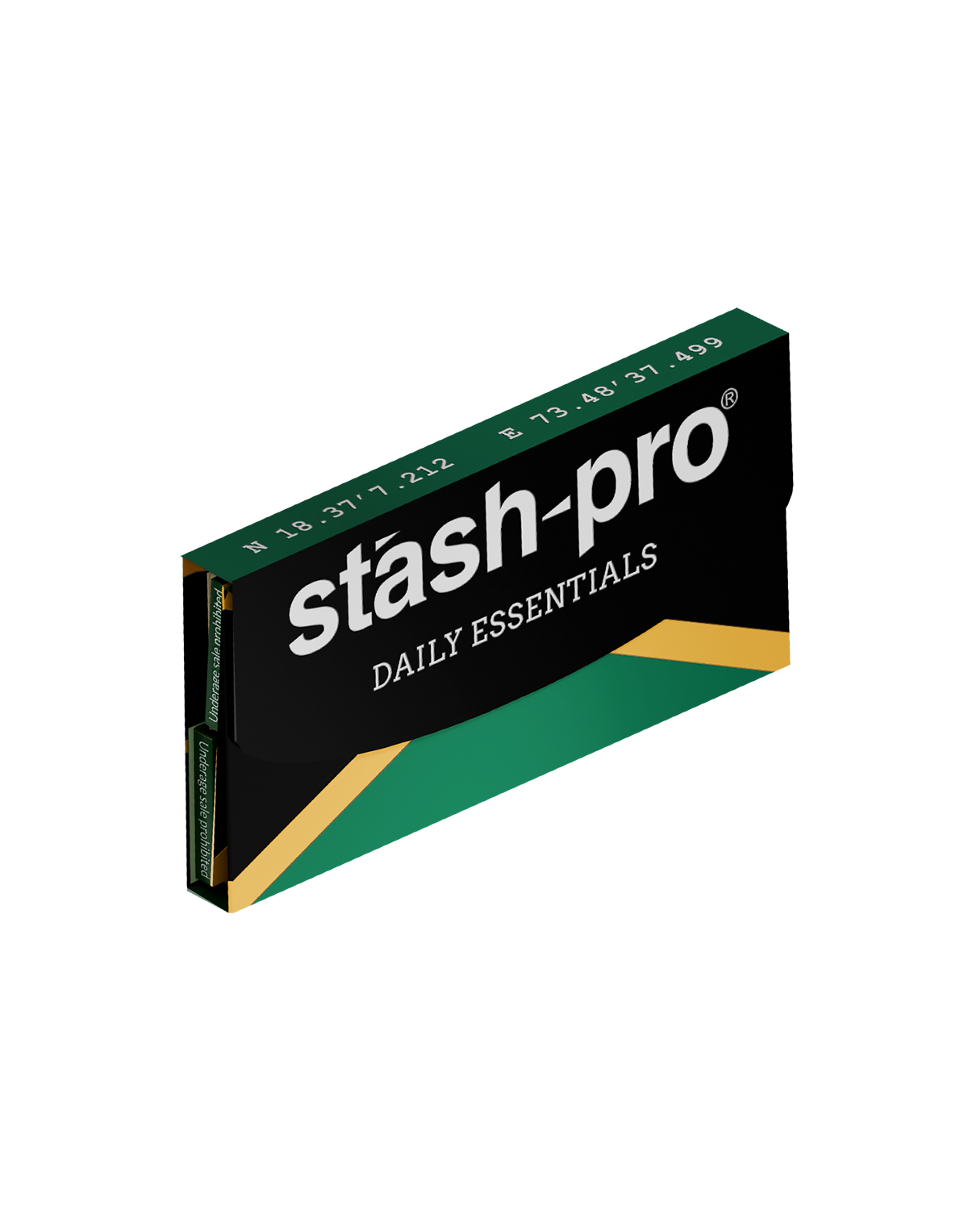 stash-pro Magnetic Ripper Tipper Twin Pack — brown rolling papers with filter tips in a magnetic case