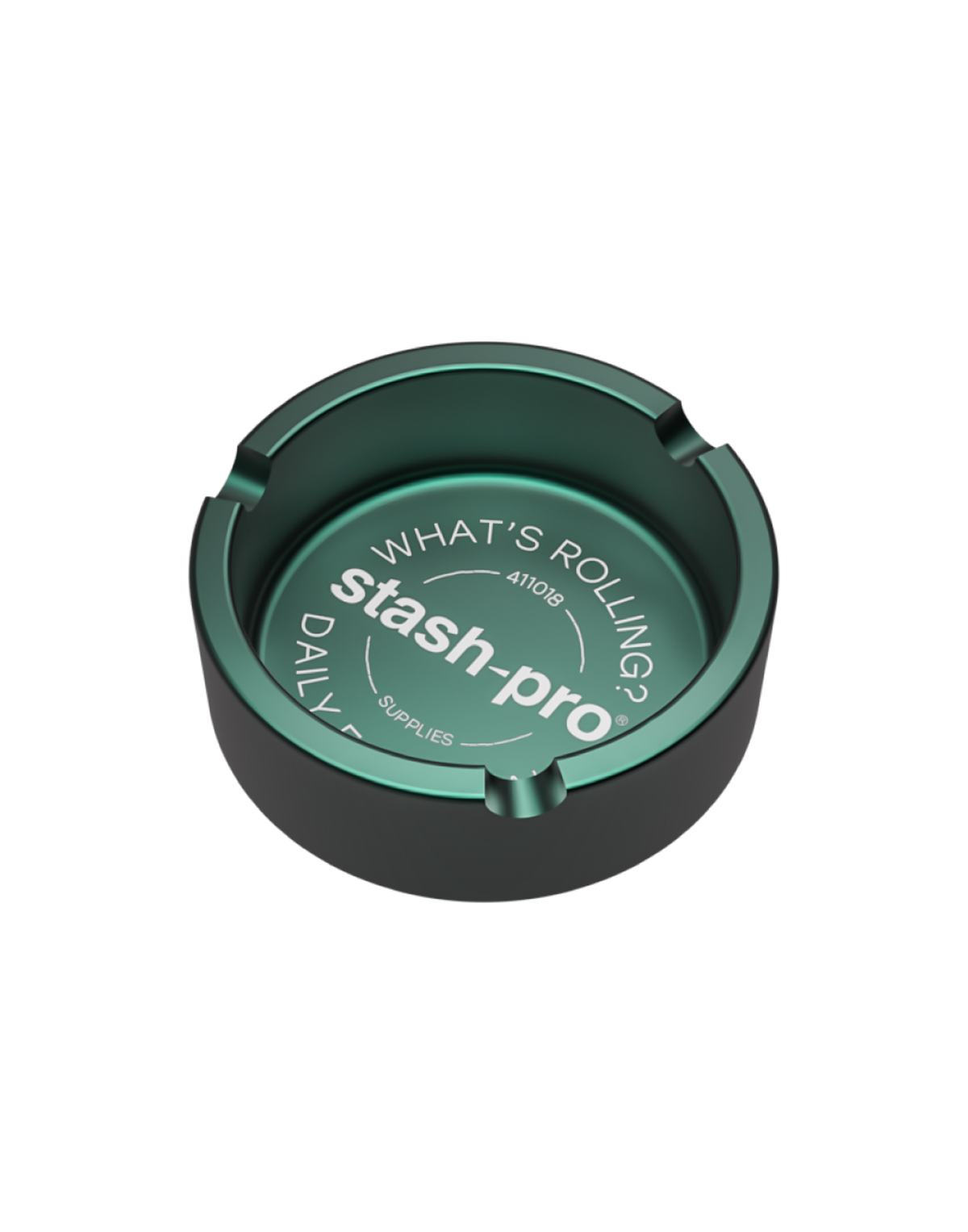 stash-pro aluminium ashtray green