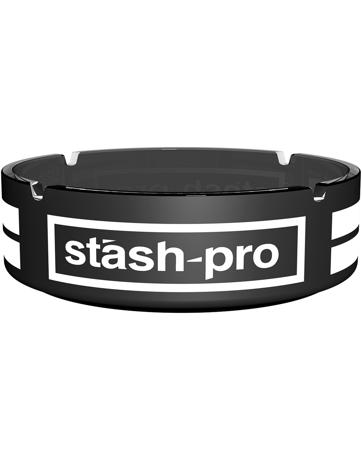 stash-pro Frosted Glass AshTray - Black