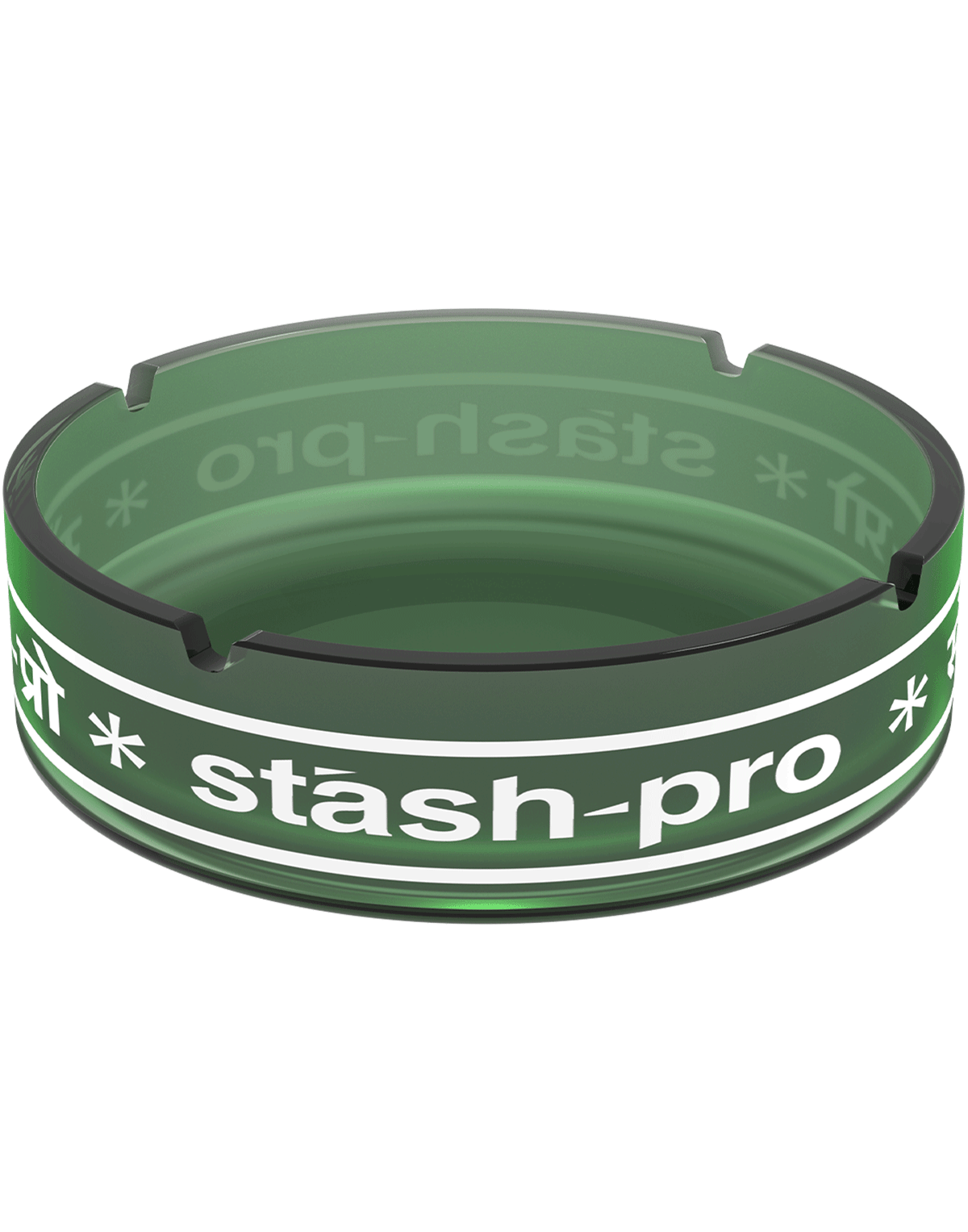 stash-pro Frosted Glass AshTray - Green