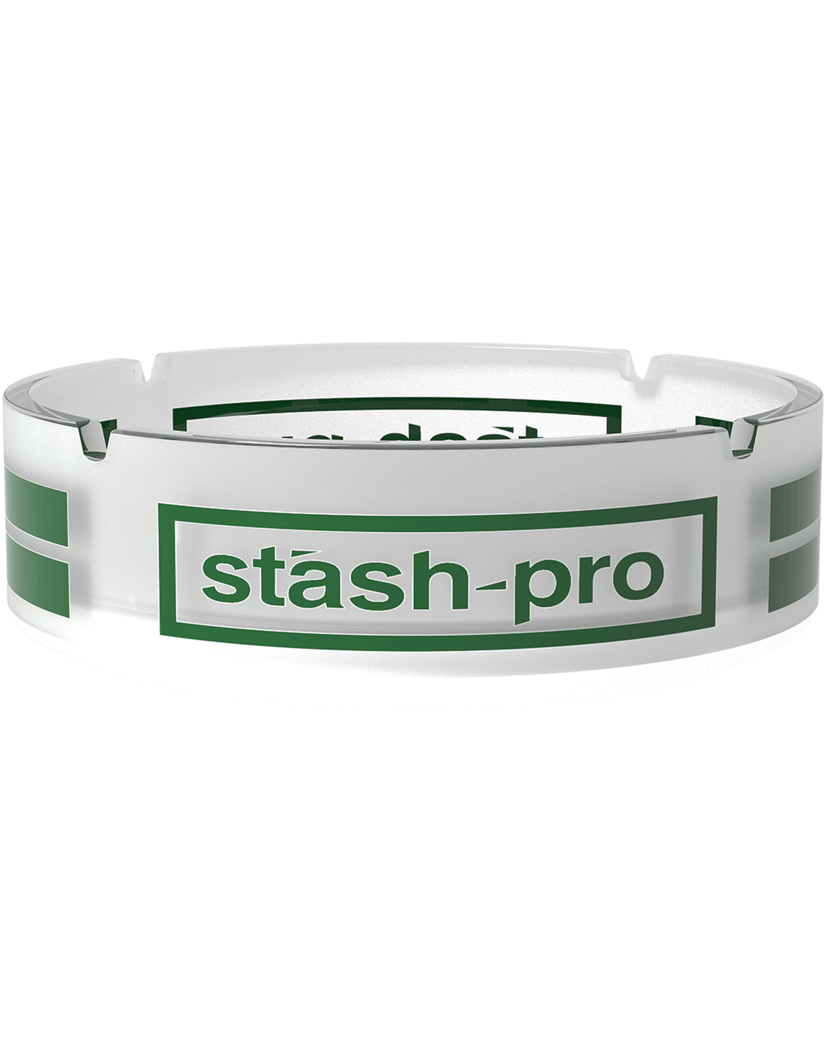 stash-pro Frosted Glass AshTray - White