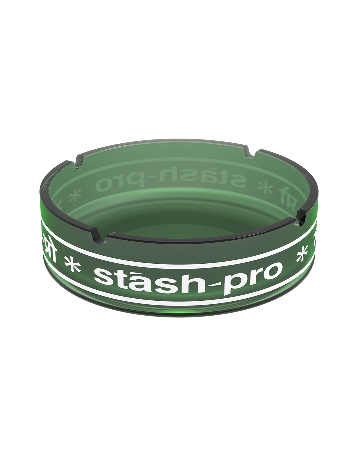 stash-pro frosted glass ashtray green