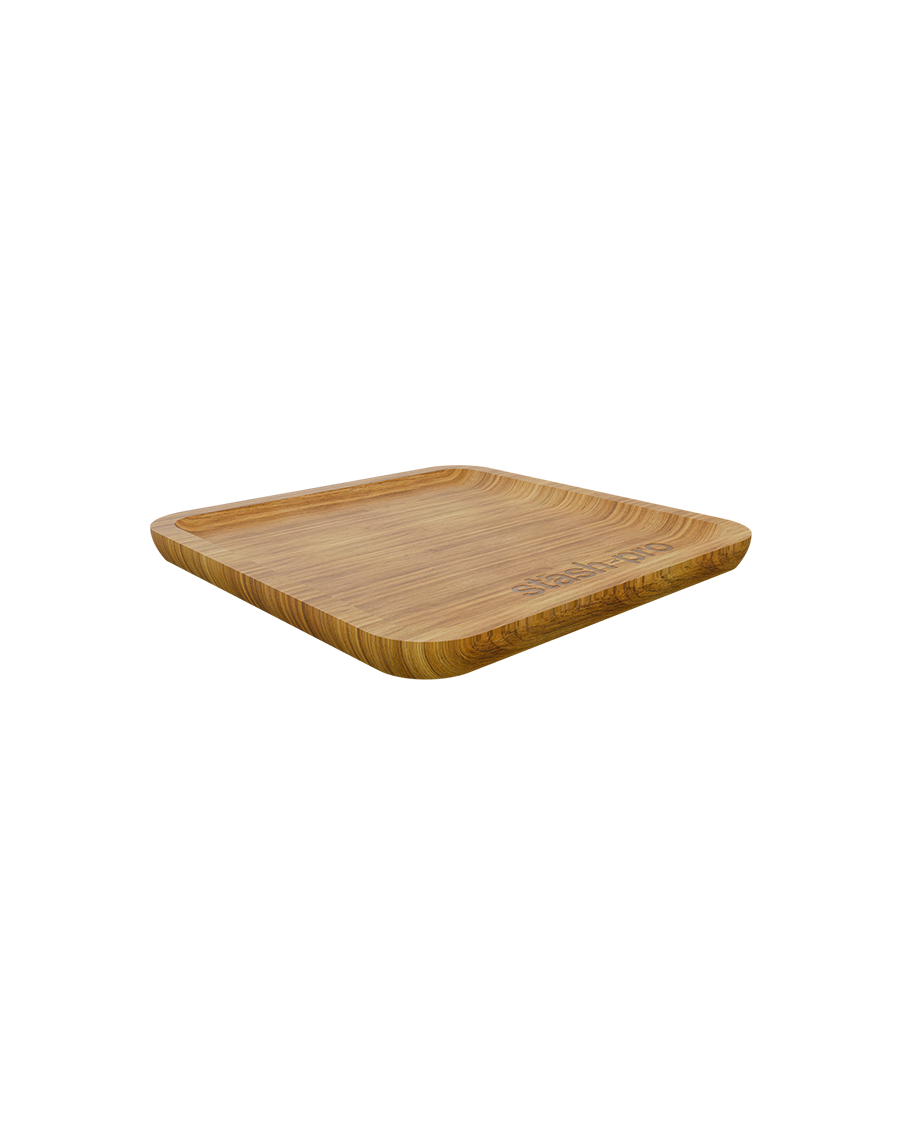 stash-pro Wooden Rolling Tray