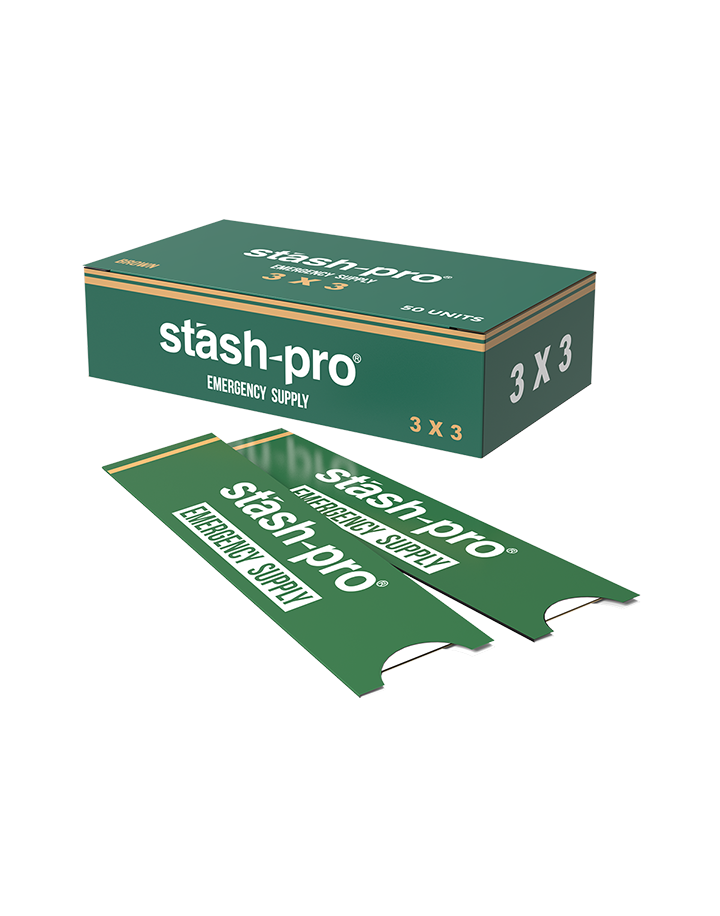 stash-pro Emergency Supply - Brown 3x3 (Full Box)