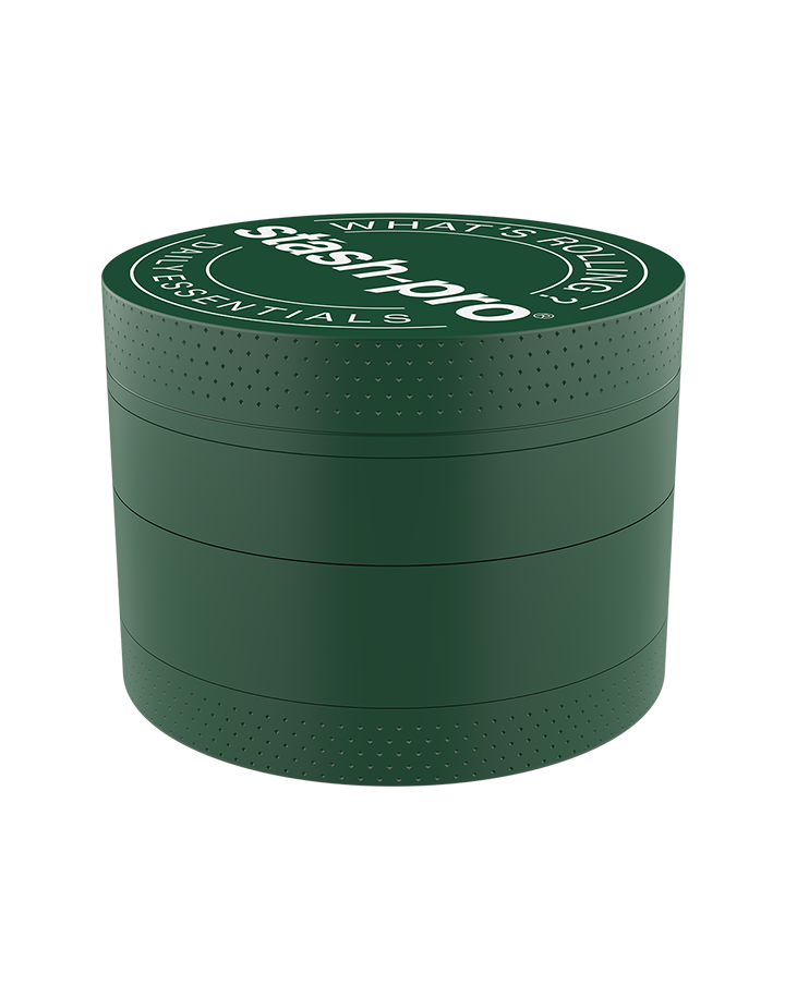 Dark Green Glow in the Dark Herb Grinder – Large | 4-Piece