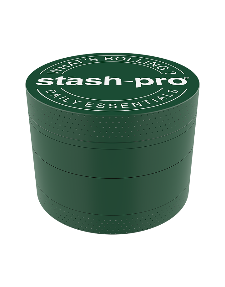 Dark Green Glow in the Dark Herb Grinder – Large | 4-Piece