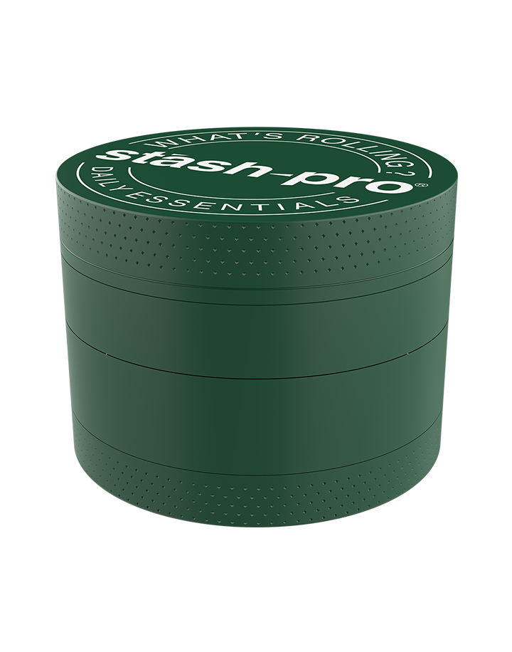 Dark Green Glow in the Dark Herb Grinder – Large | 4-Piece