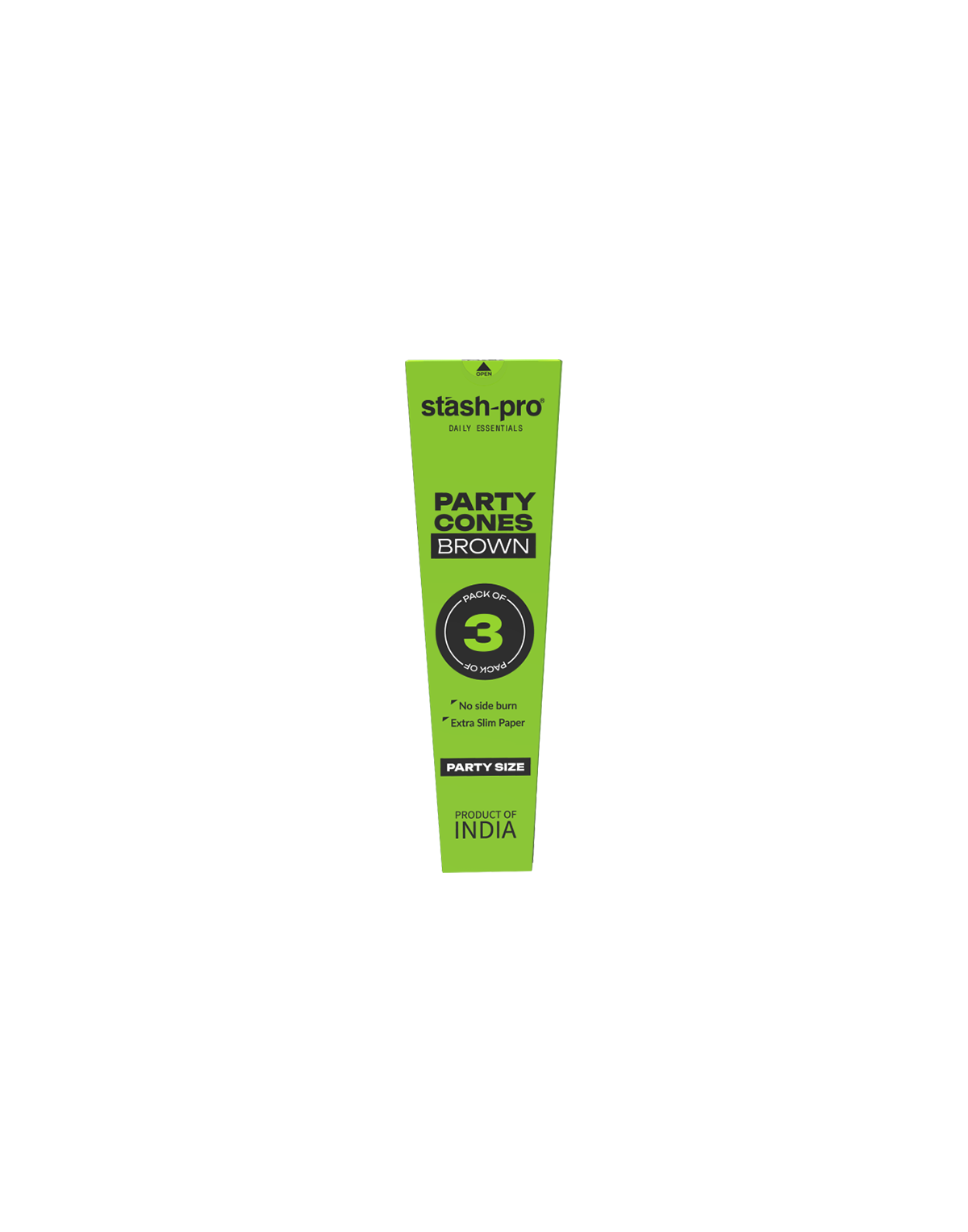 stash-pro Party Brown Pre-Rolled Cones House Party Edition — pack of ready-to-fill unbleached cones