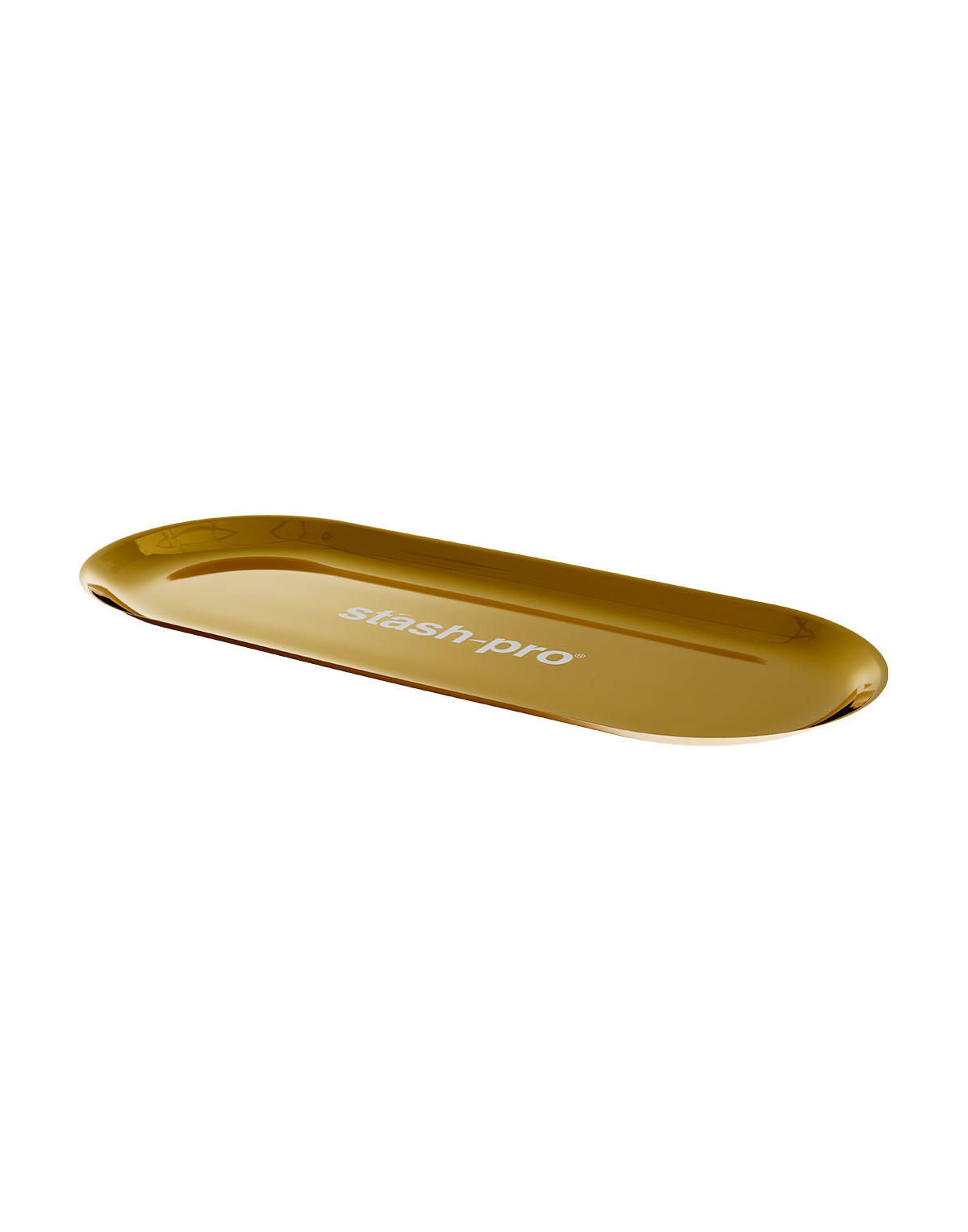 stash-pro Oval Metal Tray - Gold