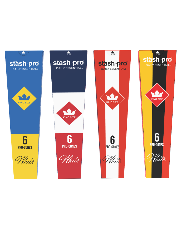 stash-pro White Pre-Rolled Cones – Pack of 6 (King Size) | Ready to Fill & Blaze