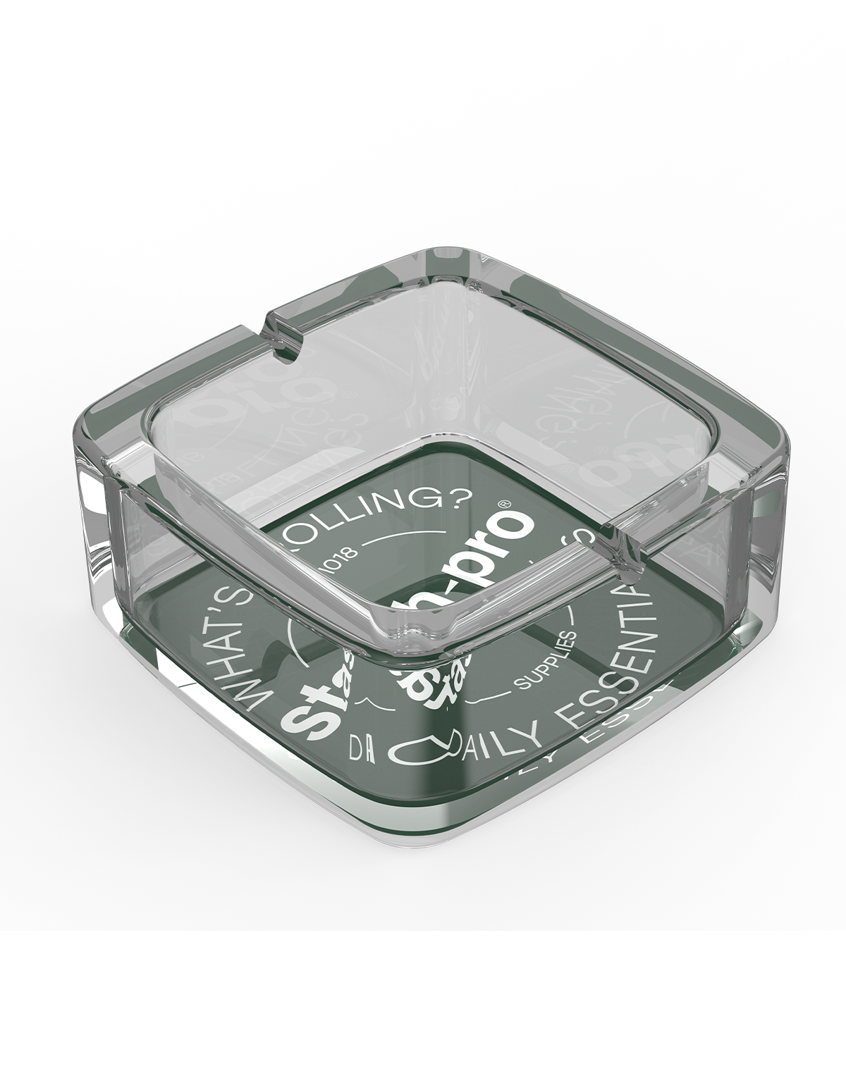 stash-pro Square Glass Ashtray - Seal