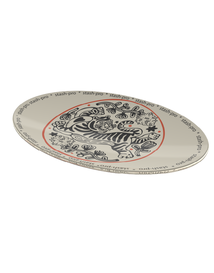 stash-pro Toughened Glass Crushing Plate - White Tiger