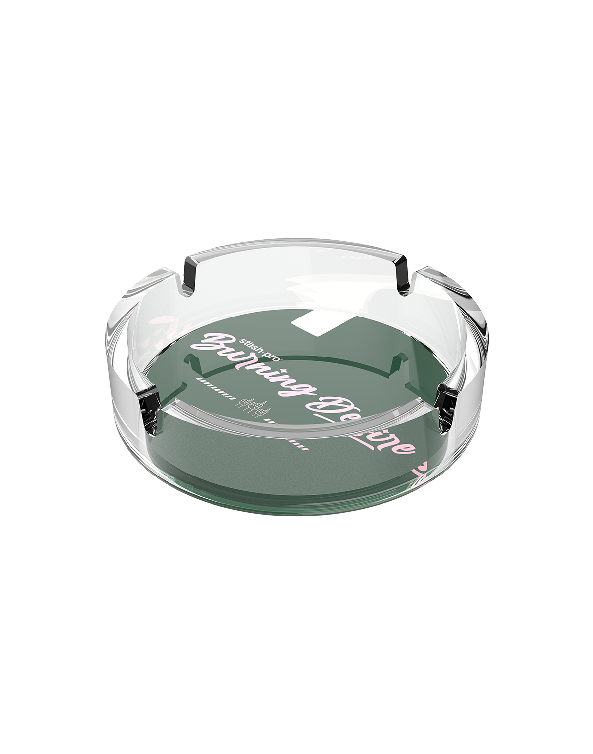 stash-pro glass ashtray Burning Desire Green design