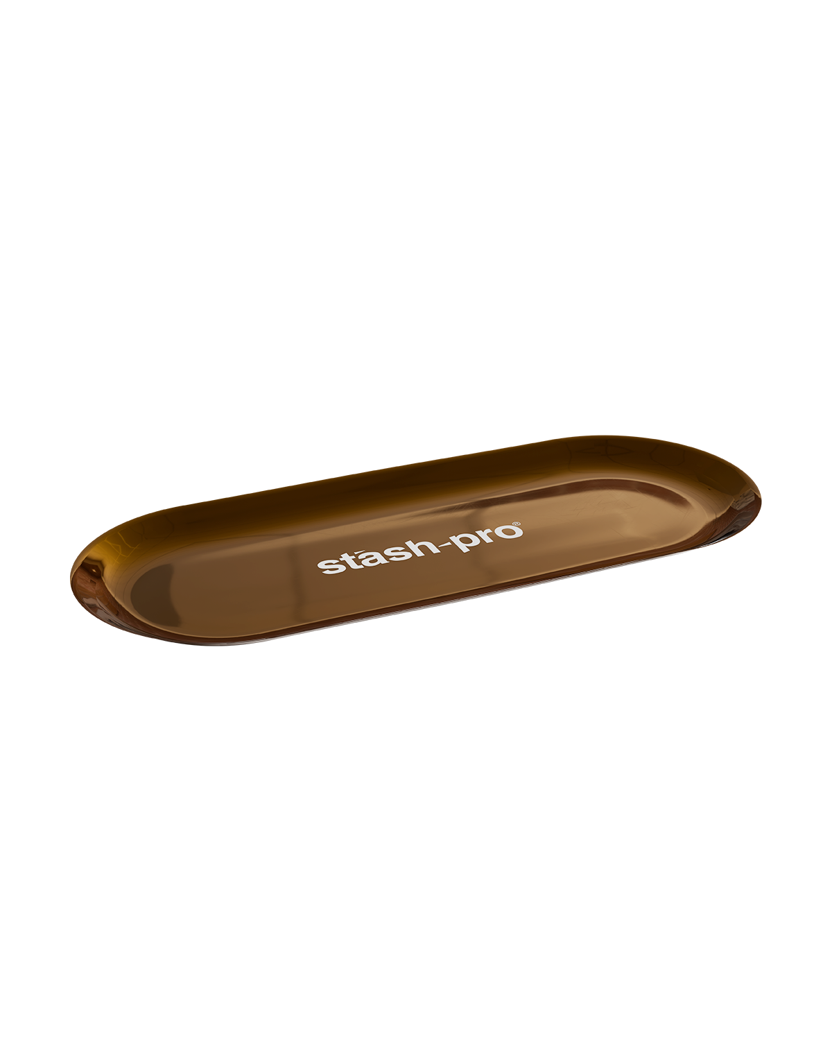 stash-pro oval metal tray bronze