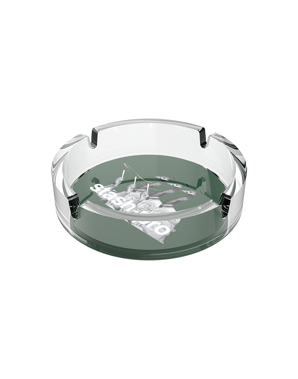 stash-pro glass ashtray Birds design