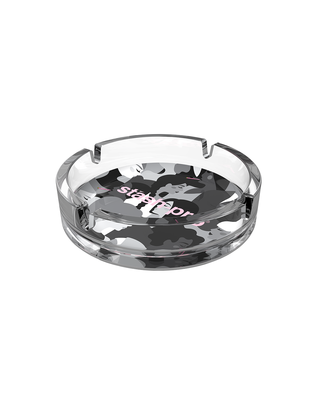 stash-pro glass ashtray Camo design