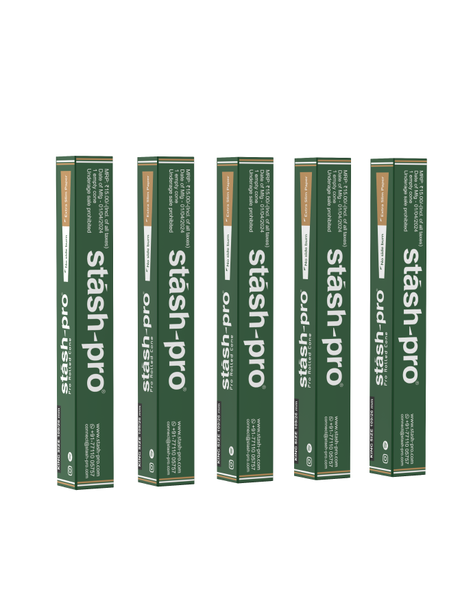 stash-pro Brown Pre-Rolled Cones - Pack of 5