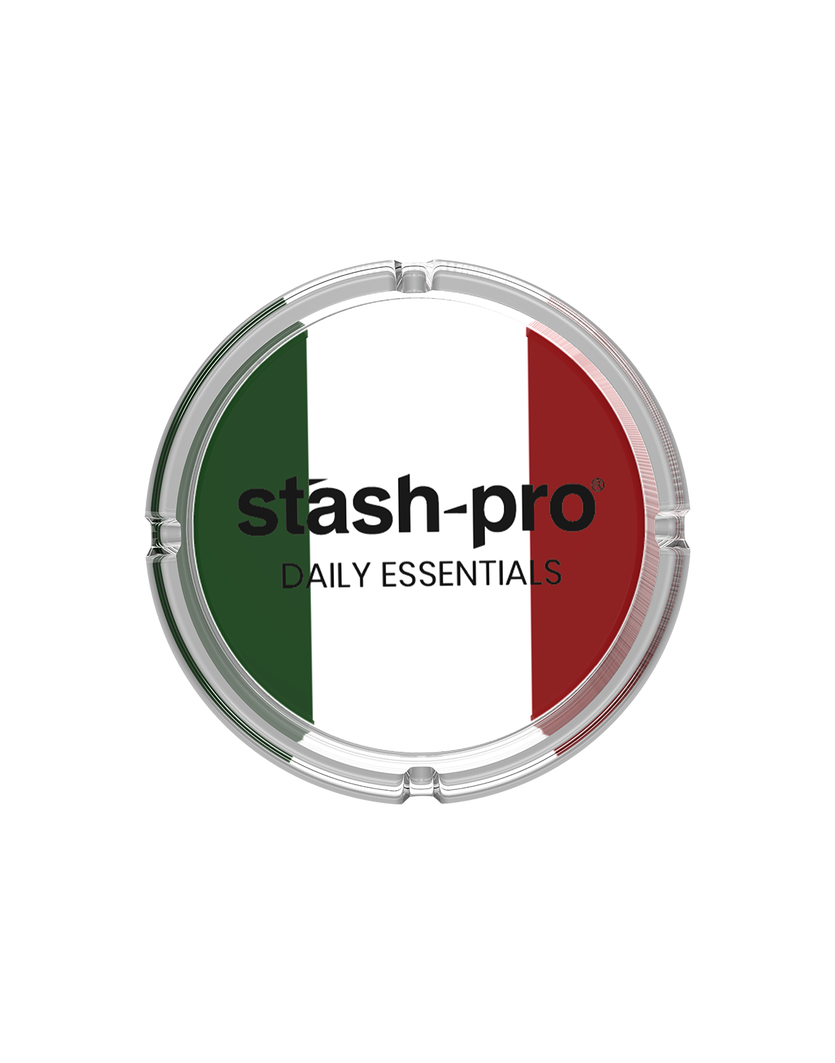 stash-pro glass ashtray Italy design side view
