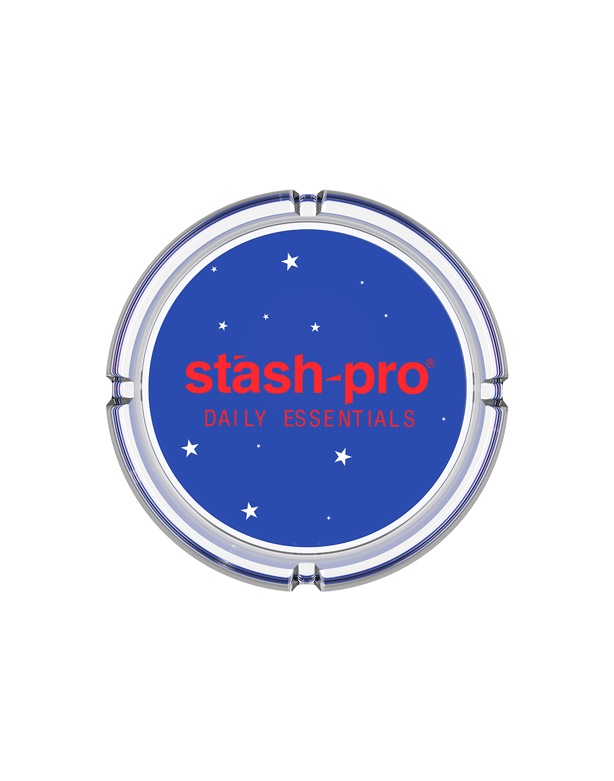 stash-pro glass ashtray USA design side view