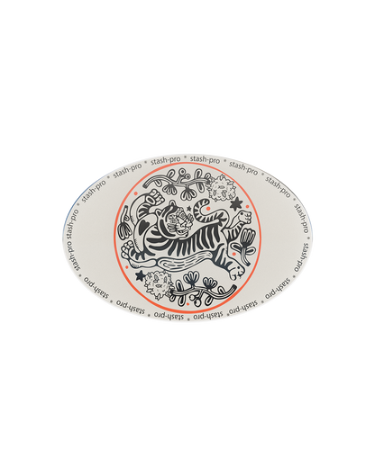 stash-pro Toughened Glass Crushing Plate - White Tiger