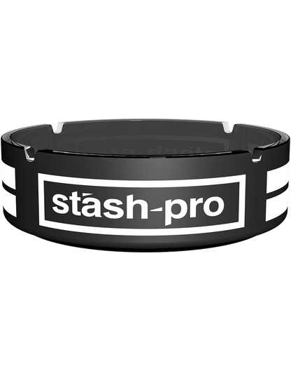 stash-pro Frosted Glass AshTray - Black