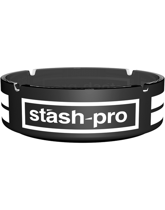 stash-pro Frosted Glass AshTray - Black