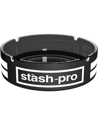 stash-pro Frosted Glass AshTray - Black