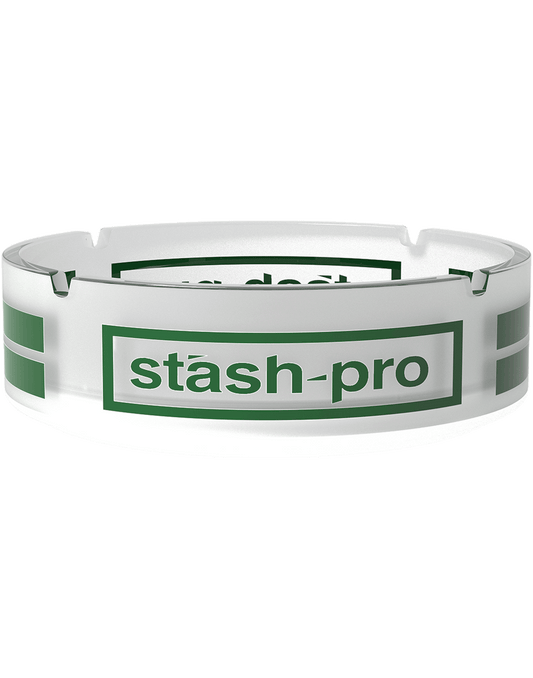 stash-pro Frosted Glass AshTray - White