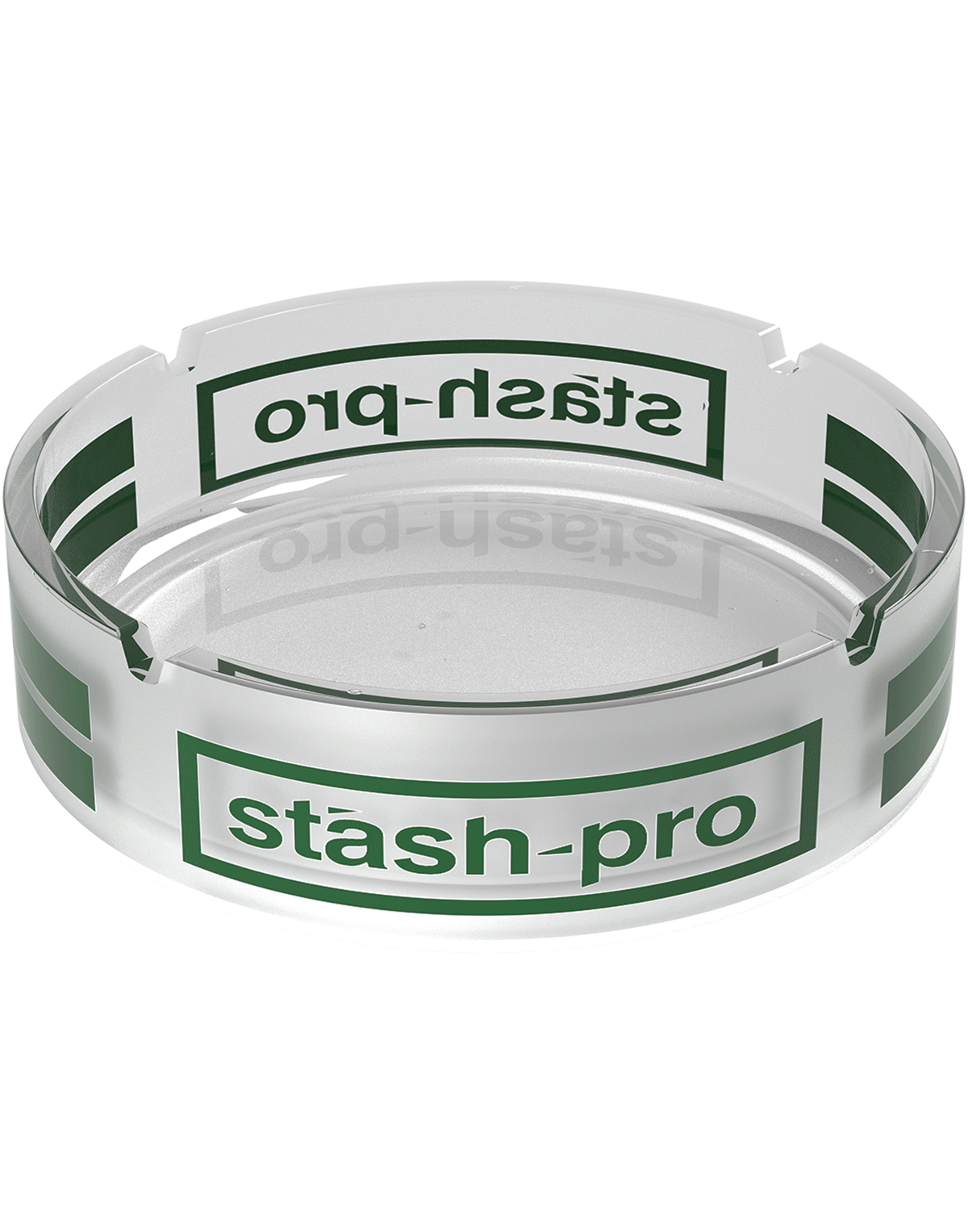 stash-pro Frosted Glass AshTray - White