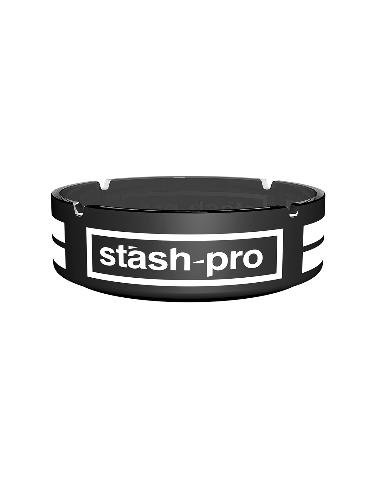 stash-pro Frosted Glass AshTray - Black