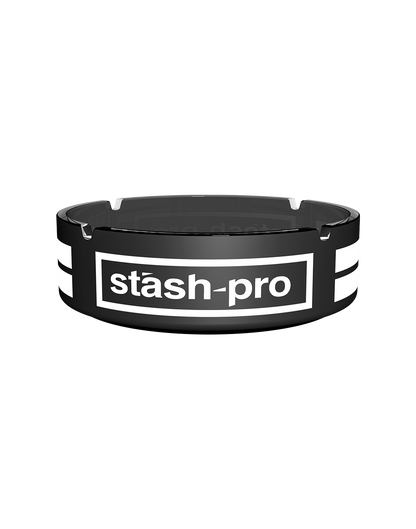 stash-pro Frosted Glass AshTray - Black