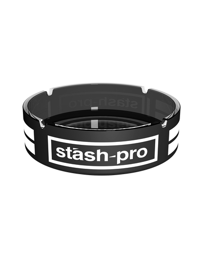 stash-pro Frosted Glass AshTray - Black