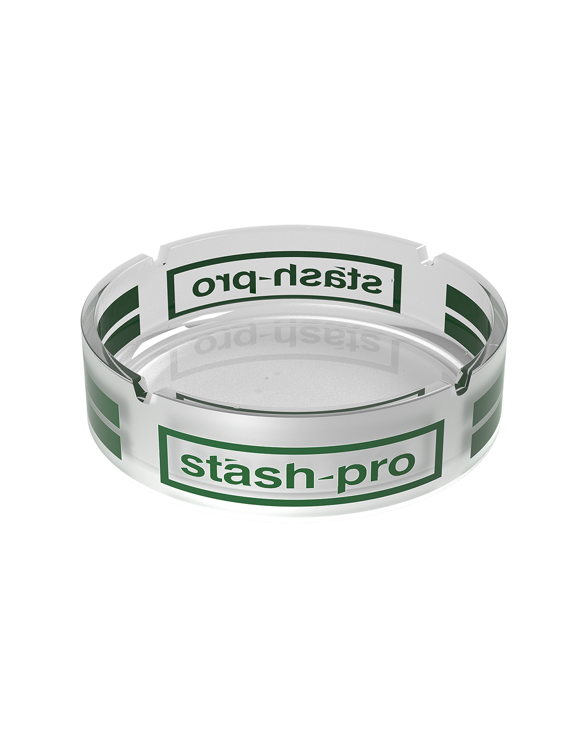 stash-pro Frosted Glass AshTray - White