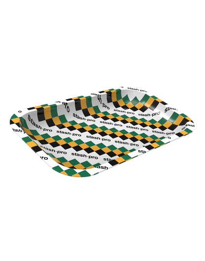 stash-pro Medium Rolling Tray - Green & White
