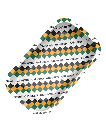 stash-pro Medium Rolling Tray - Green & White