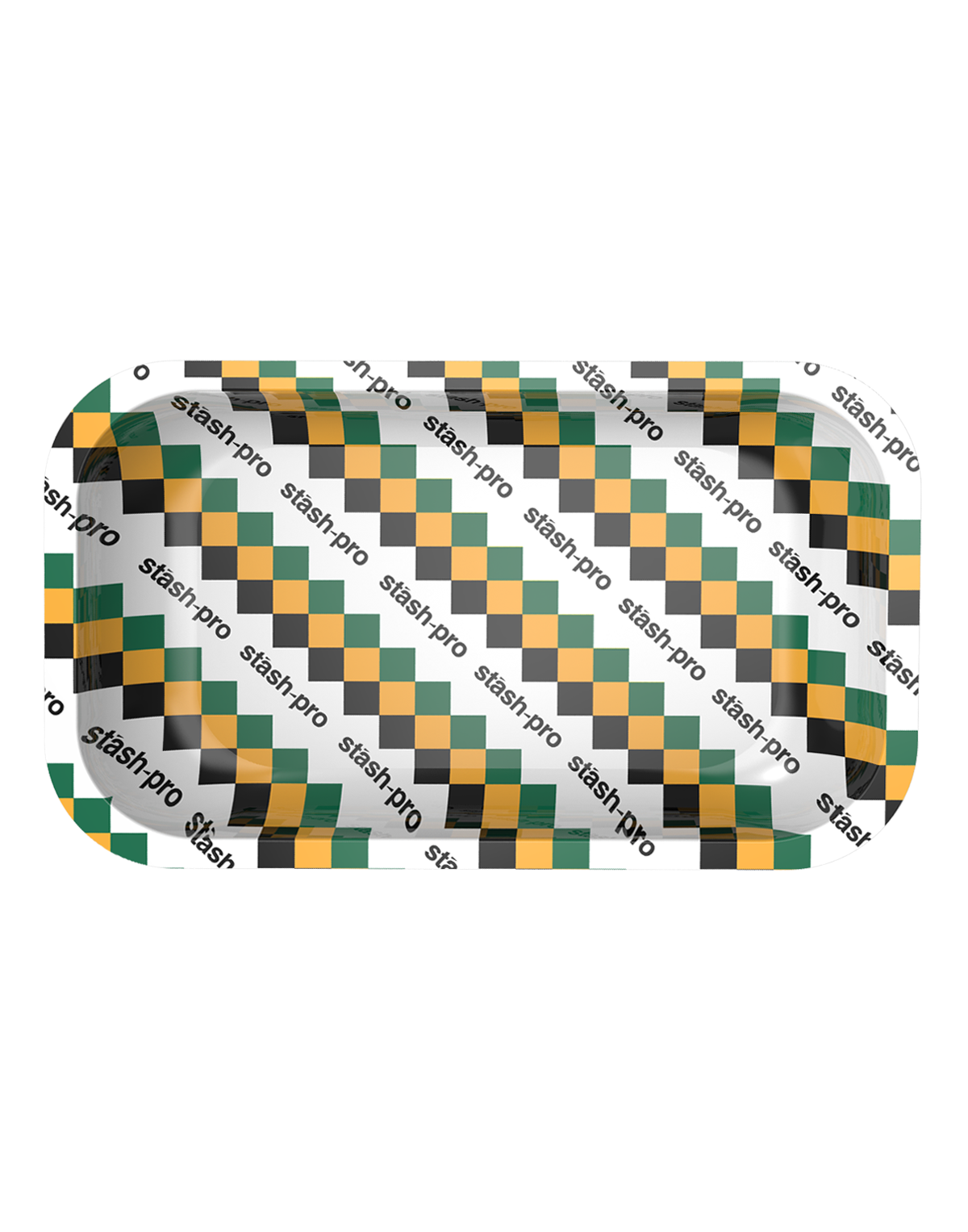 stash-pro Medium Rolling Tray - Green & White