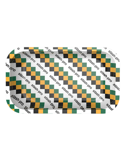 stash-pro Medium Rolling Tray - Green & White