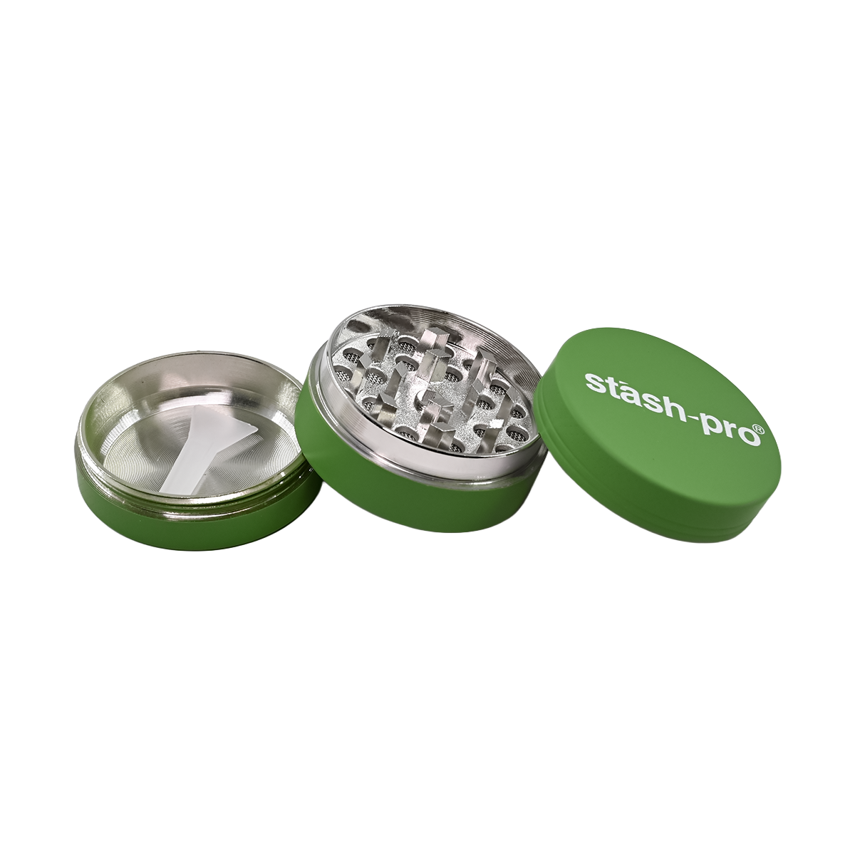 stash-pro Small Neon Grinders - Dark Green