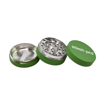 stash-pro Small Neon Grinders - Dark Green