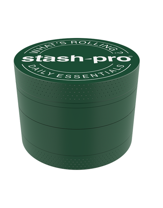 Dark Green Glow in the Dark Herb Grinder – Large | 4-Piece