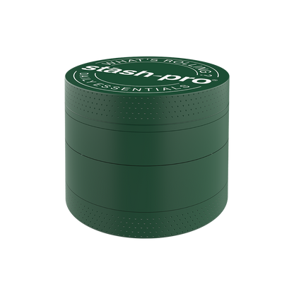 stash-pro Dark Green Glow in the Dark Herb Grinder – Large | 4-Piece