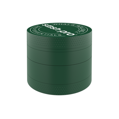 stash-pro Dark Green Glow in the Dark Herb Grinder – Large | 4-Piece