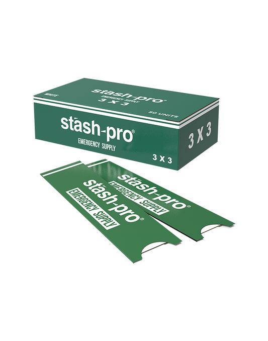 stash-pro Emergency Supply - White 3x3 (Full Box)