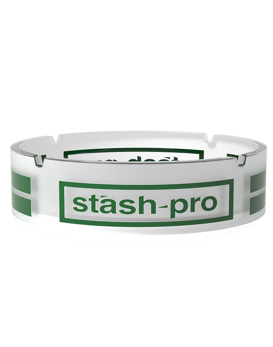 Stash Pro Frosted Glass AshTray - White